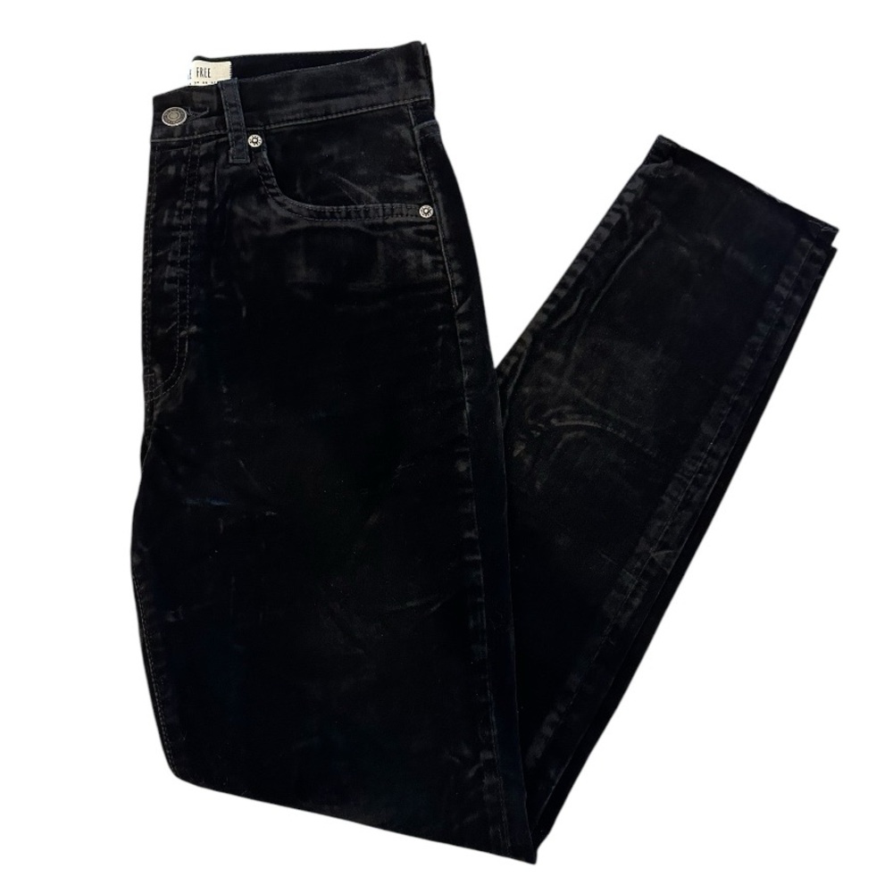 NWOT Free People Stella Black We The Free Button Fly Size 27